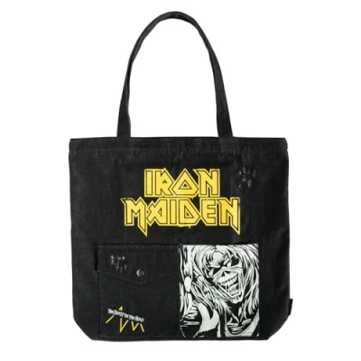 Image of Grupo Erik Iron Maiden Premium Cotton Tote Bag Shopping 16.5x15.7 inches 42x40 cm Canvas Gifts Merchandise