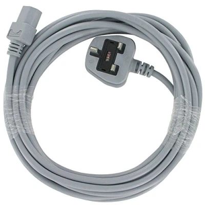 Image of SPARES2GO Mains Cable/Power Lead &amp; UK Plug for Nilfisk G80 G90 Vacuum Cleaners (7 Metres, 2 pin)