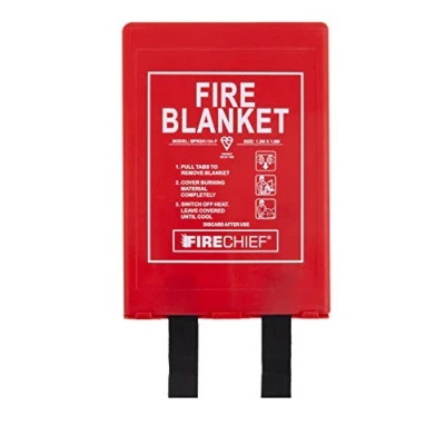 Image of Spectrum Industrial Fire Blanket, (1.2m x 1.8m), Red
