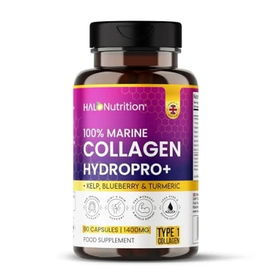 Image of Collagen Capsules Marine with Hyaluronic Acid &amp; Turmric High Strength Supplements for Women Men 90 Premium Complex Skin Joints Hair