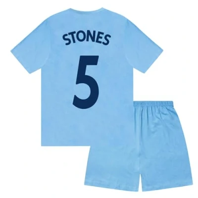 Image of Manchester City F.C. Boys Stones 5 Sublimation Short Pyjamas Navy 8 9 Years