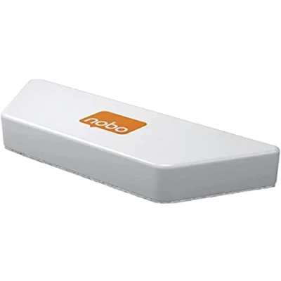 Image of Nobo Magnetic Whiteboard Eraser, Dry Wipe Surfaces, Premium Quality, 1905325, White