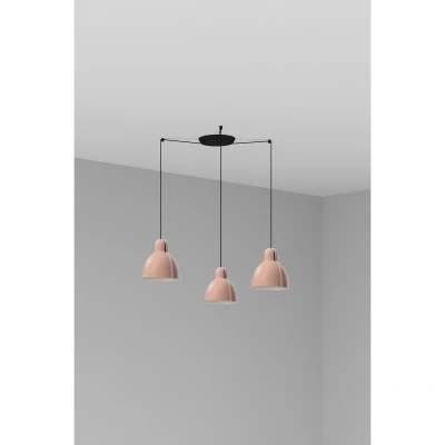 Image of Venice 3 Light Cluster Pendant Ceiling Pink