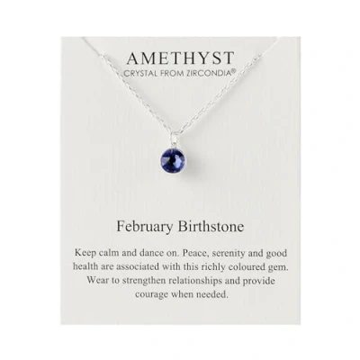 Image of Philip Jones February (Amethyst) Birthstone Necklace Created with Zircondia® Crystals