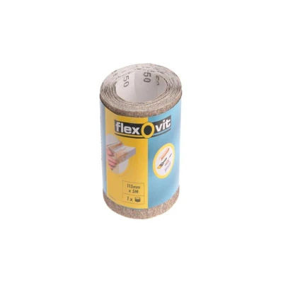 Image of Flexovit General Purpose Sanding Roll 115mm x 5m Coarse 80G FLV26411