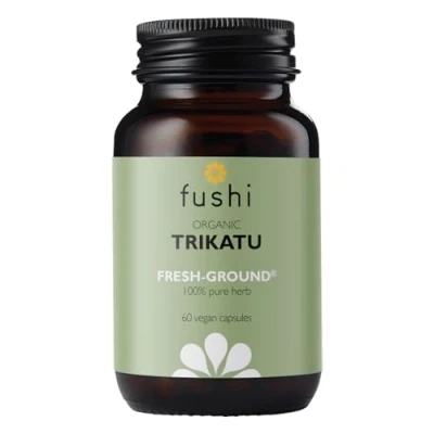 Image of Fushi Organic Trikatu Capsules, 60 Caps Fresh Ground Whole Food Boots Digestion, Improves Metabolism, Weight Loss &amp; Nasal Problems Ethical Vegan Made in the UK