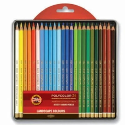 Image of KOH I NOOR Polycolor Landscape Artist&#039;s Coloured Pencils (Set of 24)