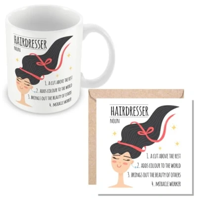 Image of MUGGZ Hairdresser Mug &amp; Card Gift for Hair Stylists Giftset Made in The UK
