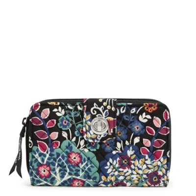 Image of Vera Bradley Women&#039;s Cotton Turnlock Wallet with RFID Protection, Enchantment, One Size