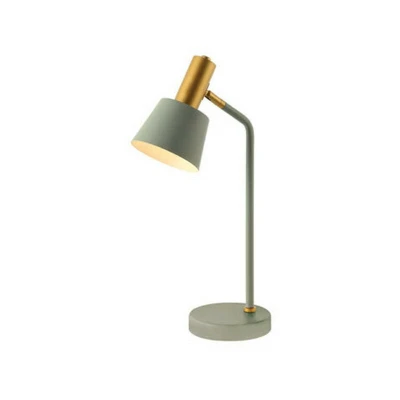 Image of Vyronas Table Desk Lamp E14 Max 25W Iron Grey Green Gold On/Off Switch