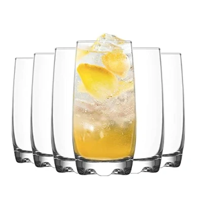 Image of LAV 6X Clear 390ml Adora Highball Glasses Tall Hi Ball Glass Water Gin Juice Cocktail Drinking Glassware Tumblers Set