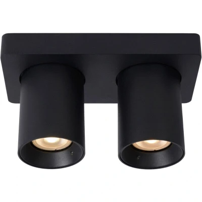 Image of Nigel Modern Ceiling Spotlight LED Dim to warm GU10 2x5W 2200K/3000K Black