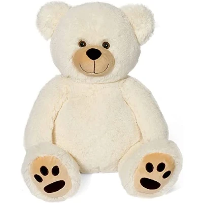 Image of LotFancy Teddy Bear Plushies Soft Toys, 50cm Stuffed Animal, Cuddly Toy Plush Cute Teddys, Gifts for Girls Kids Baby Toddlers Girlfriend, Beige