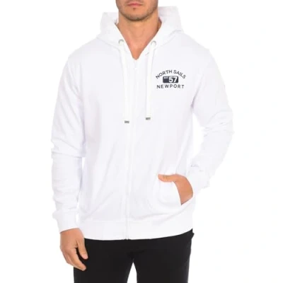 Image of North Sails Mens Zip up hoodie 902299TR0 man White Size Small