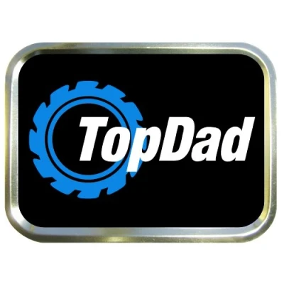 Image of TOP DAD 2oz GOLD TOBACCO TIN,BACCY TIN,PILL TIN,FISHING TIN,SEWING TIN