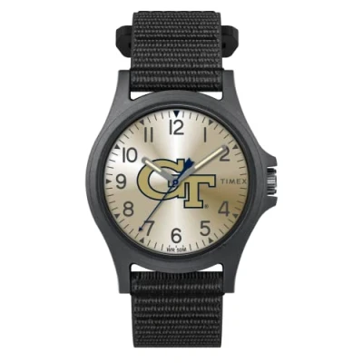 Image of Timex Men&#039;s Collegiate Pride 40mm Watch Georgia Tech Yellow Jackets with Black FastWrap Strap