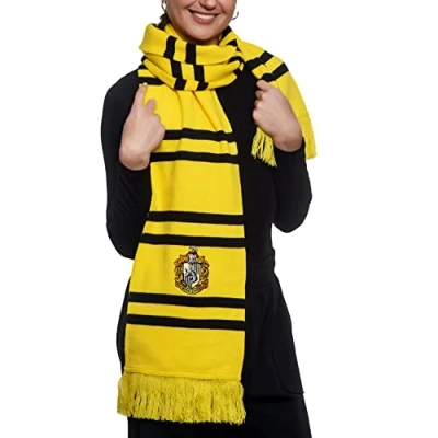 Image of Merchoid Harry Potter Hufflepuff House Scarf Official Warner Bros Hogwarts Ultra Soft