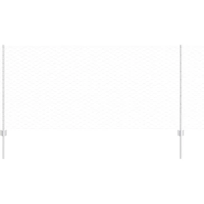 Image of vidaXL Hexagonal Garden Fence Set of 2 Galvanised steel 25 x 1 m