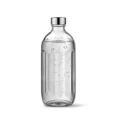 Image of aarke Glass Bottle [only compatible with Carbonator PRO ] for Sparkling Water Maker Pro, Dishwasher Safe, Details in Steel
