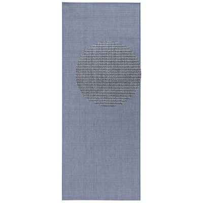 Image of bougari Indoor and Outdoor Rug, Polypropylene, Blue, 80 x 200 cm