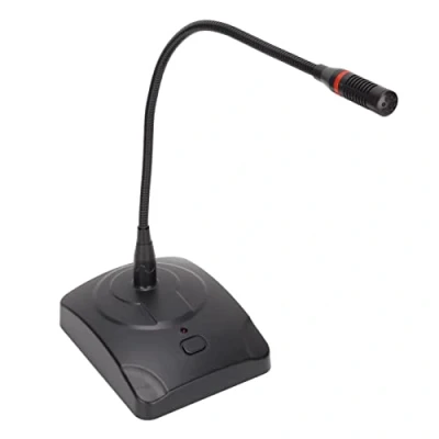 Image of Wired Desktop Microphone,Omnidirectional Condenser Microphone,360 Adjustable Gooseneck,with XLR to 6.35mm Cable,for Conference/Web Speech/Broadcast Recording,etc.