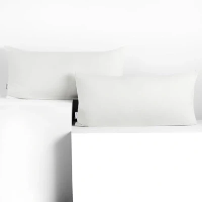 Image of DecoKing 2 pillowcases 40 x 80 cm cotton zip white amber