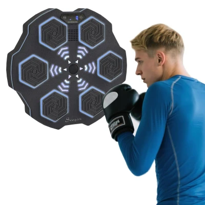 Image of SPORTNOW Music Boxing Machine with Bluetooth Connection and LED Light