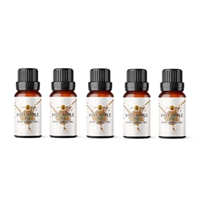 Image of Aroma Energy Hot Apple Pie Fragrance Oil 50ml (5 x 10ml) Highly Scented for Making Candle, Soap, Wax Melt, Diffuser etc