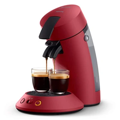 Image of Philips Domestic Appliances Senseo Original Plus CSA210/90 Recycled Plastic Pod Coffee Maker, Red
