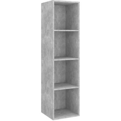 Image of vidaXL Wall mounted TV Cabinet Concrete Grey 37x37x142.5 cm Engineered Wood