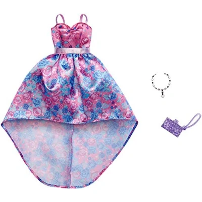 Image of Mattel Barbie Accessory FXJ17 Fashion # 7 Dress + Handbag Necklace Clothing for New