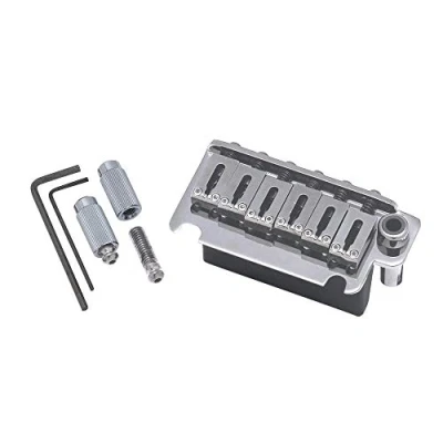 Image of Gotoh Contemporary Two Pivot Mount Block Saddles Tremolo System Chrome, Left Handed