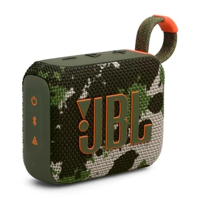 Image of JBL GO 4 Ultra Portable Bluetooth Speaker with Big Pro Sound and Punchy Bass, PlaytimeBoost, Waterproof Design 7 Hour Playtime, Camo