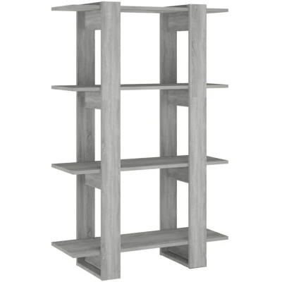 Image of vidaXL Book Cabinet/Room Divider Grey Sonoma 80x30x123.5 cm