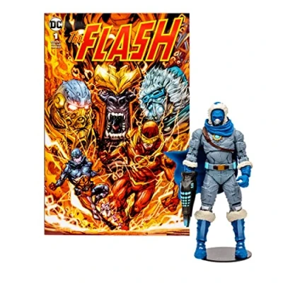 Image of McFarlane Toys, DC Comic 7 inch Captain Cold Action Figure with 22 Moving Parts, Collectible Multiverse The Flash Stand Base, and Unique Character Card Ages 12+
