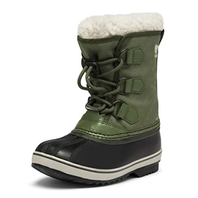 Image of Sorel Yoot Pac Nylon Wp Unisex Kids Winter Boots, Hiker Green 2023, 9 UK