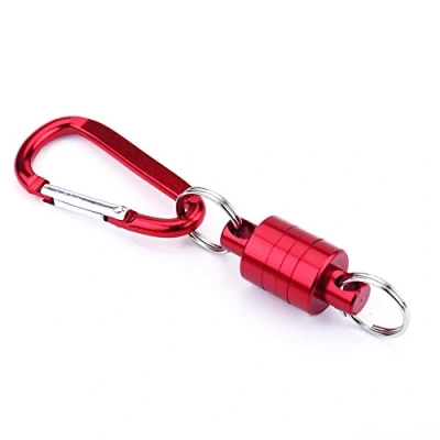 Image of Magnetic Landing Net Holder,ly Fishing Release Holder, Holder Fly Carabiner Tackle(Red)