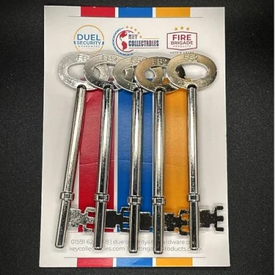 Image of Fire Brigade Products FB2 Genuine Mortice or Rim Keys 102mm Long Pack of 5