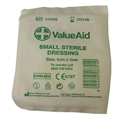 Image of Value Aid Small Sterile Dressing 5cm x 4cm Pack of 6