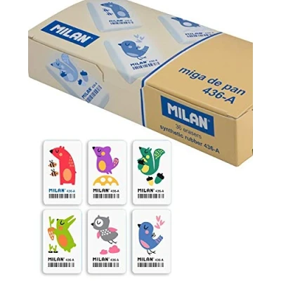 Image of MILAN Box of 36 Animal Crumb Rubbers