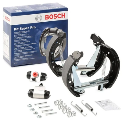 Image of 1H0685511AX brake Set, drum brakes BOSCH 0 204 114 579 with accessories, wheel cylinder SKODA: Fabia I Hatchback, III Hatchback