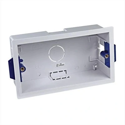 Image of 5 x Dry Lining Back Box Flush Wall Pattress Double 2 Gang Electric Socket Switch