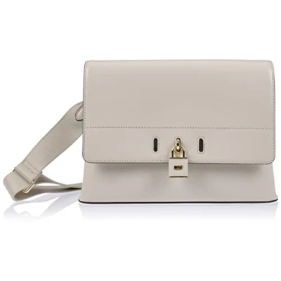 Image of DKNY Women Flap Crossbody, Pebble Grey, Medium
