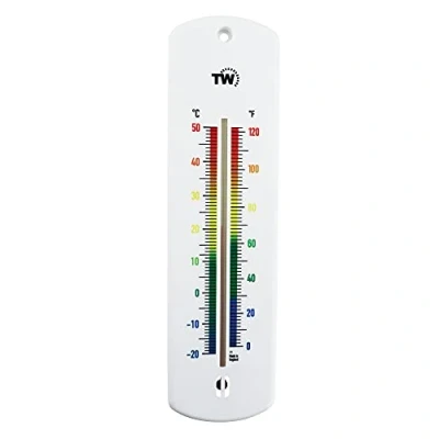 Image of Large 240mm Outdoor Thermometer for Garden Can be used as a Greenhouse or Home Office Room Indoor Wall Outside (Sunburst)