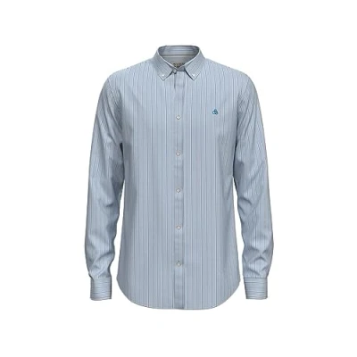 Image of Scotch &amp; Soda Essential Stripe Shirt Shirt, Men&#039;s, Size: Small, Light blue