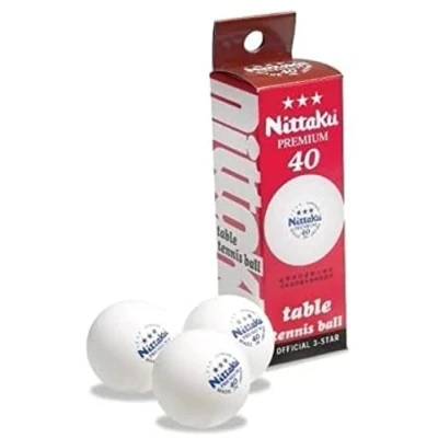 Image of Nittaku 3 Star Premium 40+ Table Tennis Balls Plastic Ball Cell Free