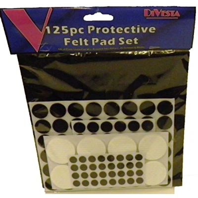 Image of Hyfive Self Adhesive Furniture Floor Felt Pads/Protectors Pack of 125 Pieces