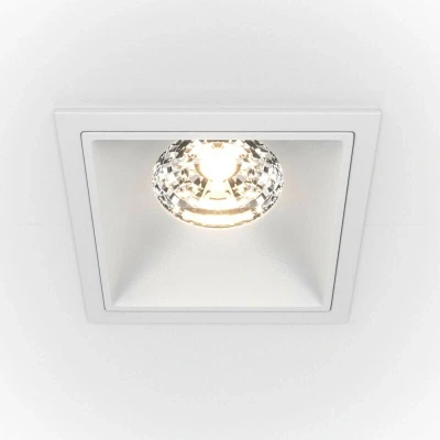 Image of Maytoni Alfa LED Square Dimmable Recessed Downlight White, 1150lm, 3000K