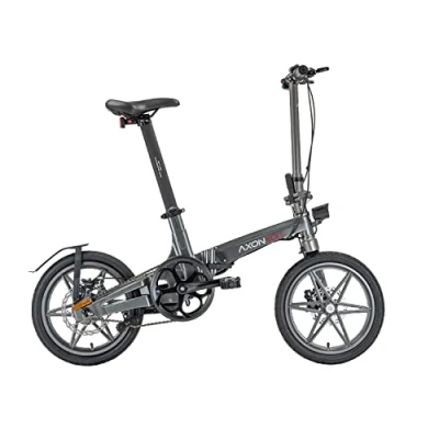 Image of Axon Rides Electric bike for Adults, Lightweight Folding Bike, Foldable Pedal with Single Speed, 250W Motor, Lithium Ion Battery, LCD Display Battery Indicator, and Powerful Break e