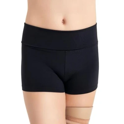 Image of Capezio Women&#039;s TB242W Foldover Boyshort, Black, XS